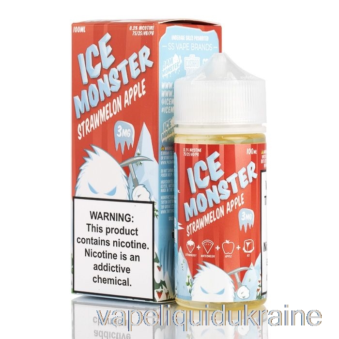 Vape Liquid Ukraine ICE Strawmelon Apple - Ice Monster - 100mL 3mg